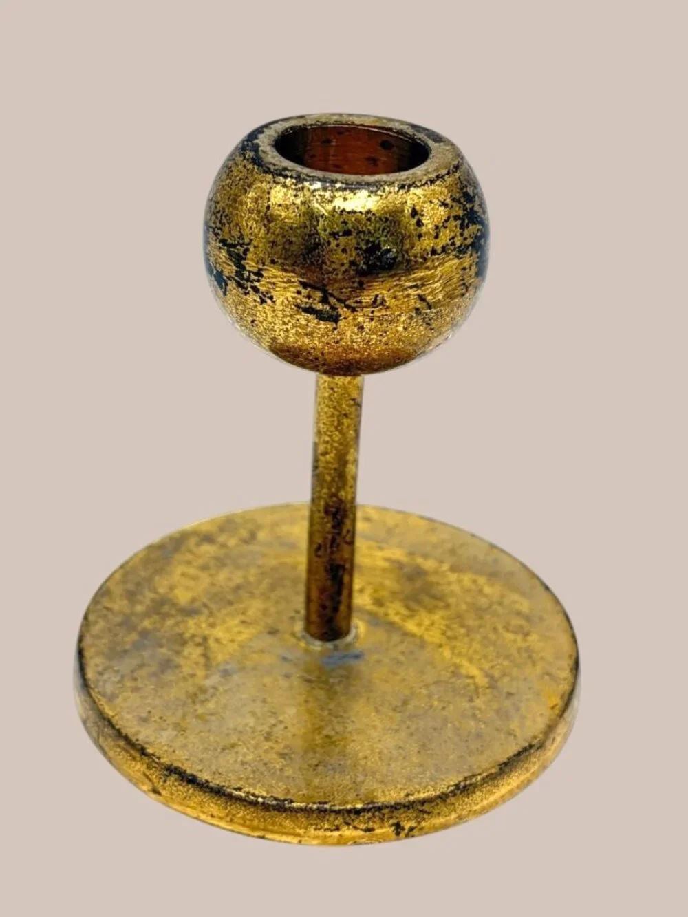 West Elm Aaron Probyn Brass Candle Holder Small 3.5